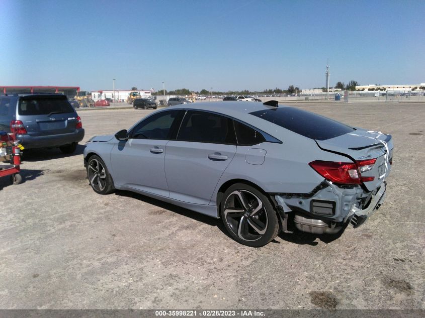 2022 HONDA ACCORD SEDAN SPORT VIN: 1HGCV1F37NA079580