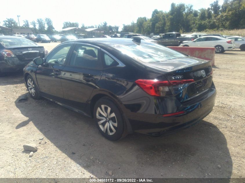 2022 HONDA CIVIC SEDAN LX VIN: 2HGFE2F27NH526324