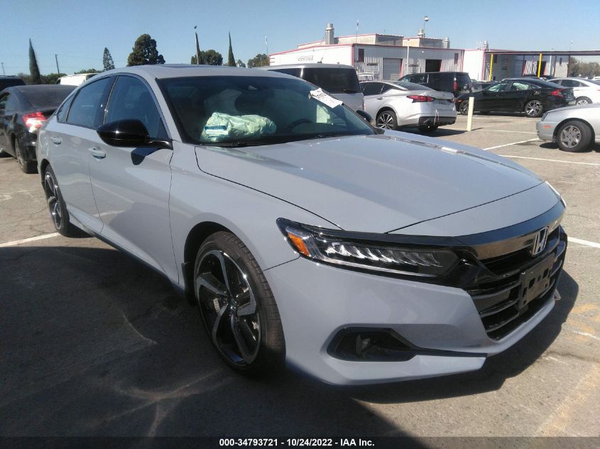 2022 HONDA ACCORD SEDAN SPORT VIN: 1HGCV2F35NA016435