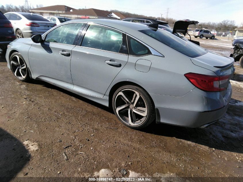 2022 HONDA ACCORD SEDAN SPORT VIN: 1HGCV2F39NA021752