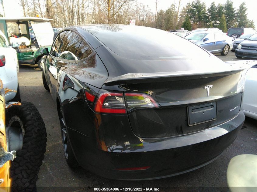 2021 TESLA MODEL 3 LONG RANGE VIN: 5YJ3E1EB3MF067424