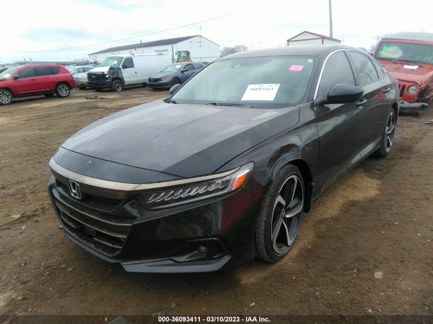 2022 HONDA ACCORD SEDAN SPORT SE VIN: 1HGCV1F48NA072162
