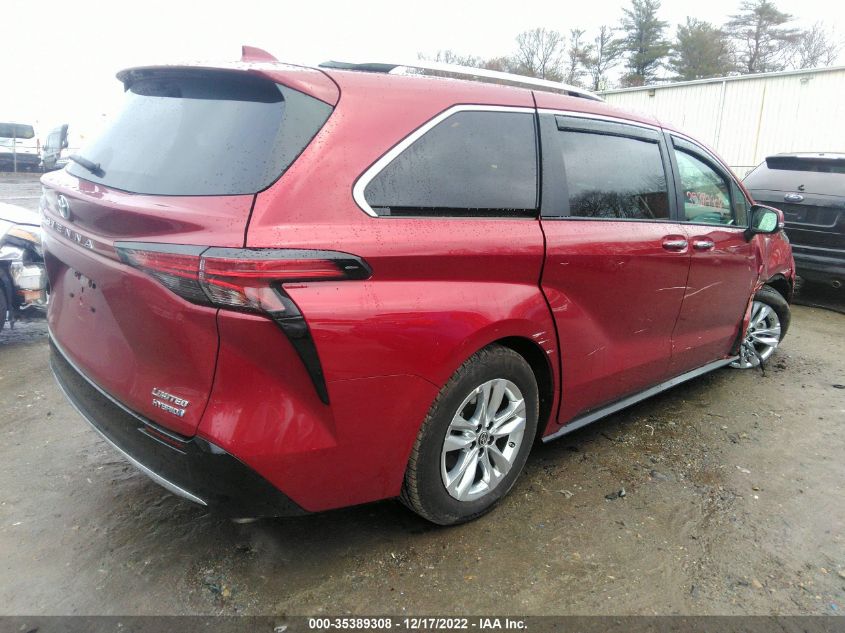 2022 TOYOTA SIENNA LIMITED VIN: 5TDZSKFC7NS047206