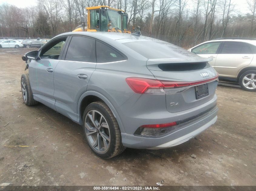 2022 AUDI Q4 E-TRON SPORTBACK PREMIUM PLUS VIN: WA1W2BFZ0NP052758