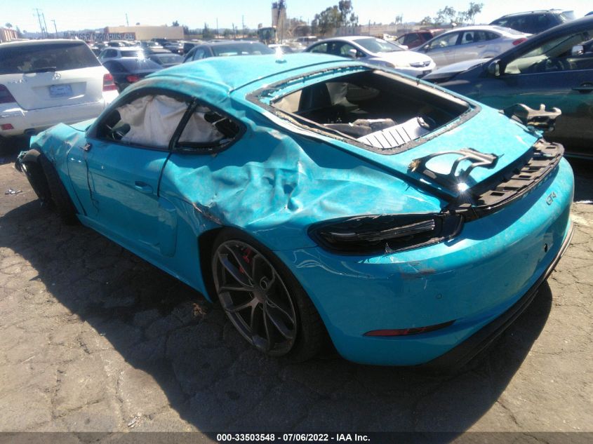 2020 PORSCHE 718 CAYMAN GT4 VIN: WP0AC2A83LS289329