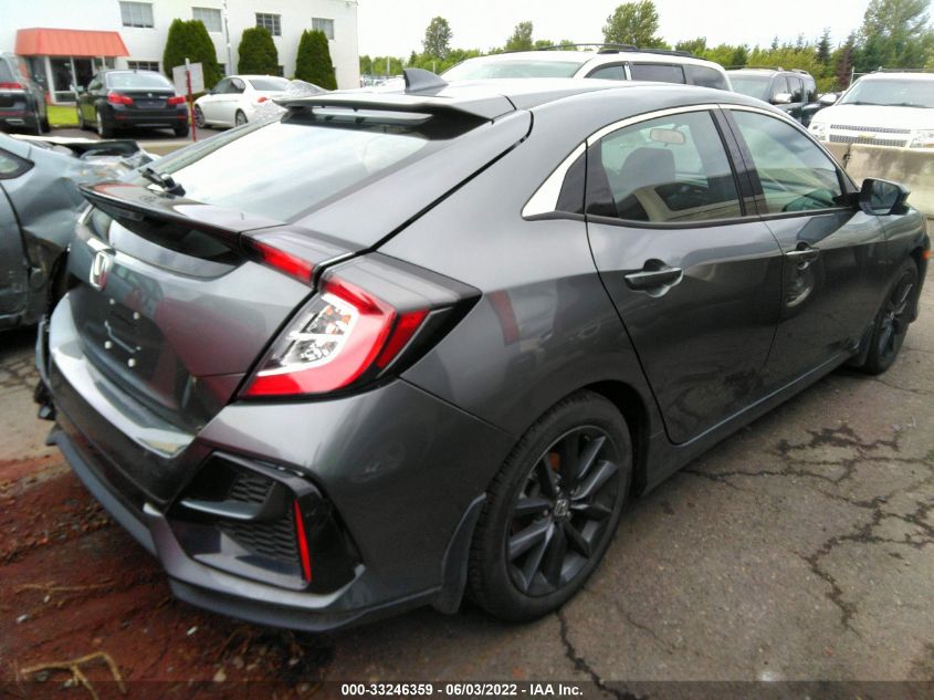 2021 HONDA CIVIC HATCHBACK EX VIN: SHHFK7H68MU406863