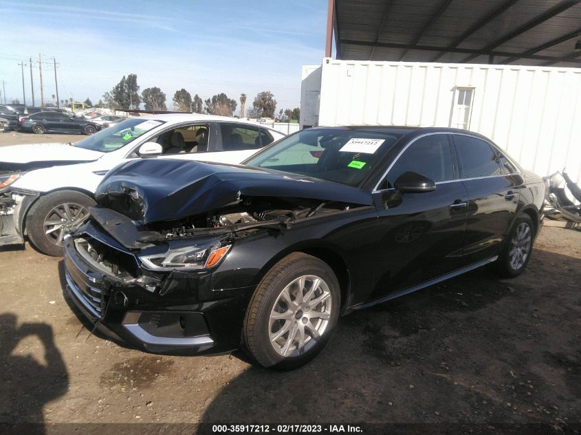 2022 AUDI A4 SEDAN PREMIUM VIN: WAUABAF46NN007394