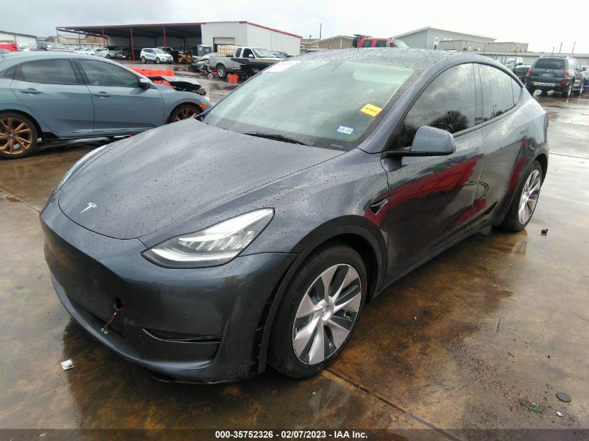 2022 TESLA MODEL Y LONG RANGE VIN: 7SAYGDEE3NF363849