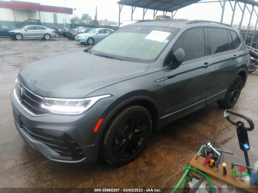 2022 VOLKSWAGEN TIGUAN SE R-LINE BLACK VIN: 3VVCB7AX0NM104392