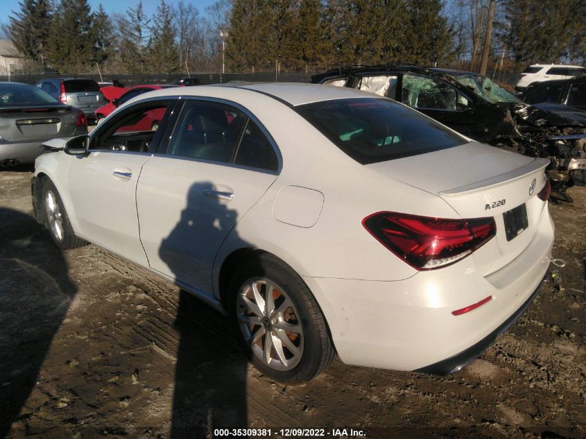2020 MERCEDES-BENZ A-CLASS A 220 VIN: WDD3G4FB3LW037222