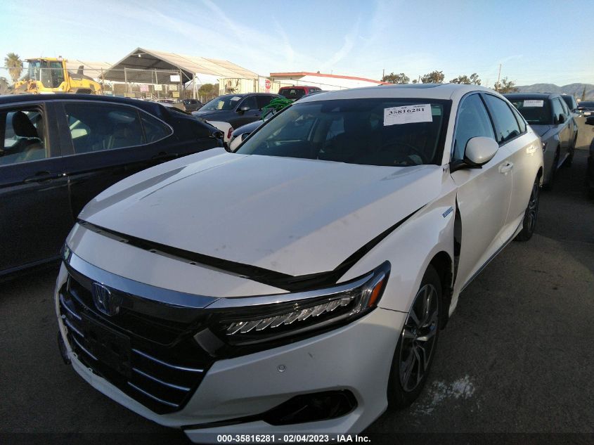 2022 HONDA ACCORD HYBRID EX-L VIN: 1HGCV3F5XNA021010