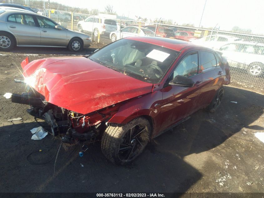 2022 HYUNDAI ELANTRA N LINE VIN: KMHLR4AF0NU313431