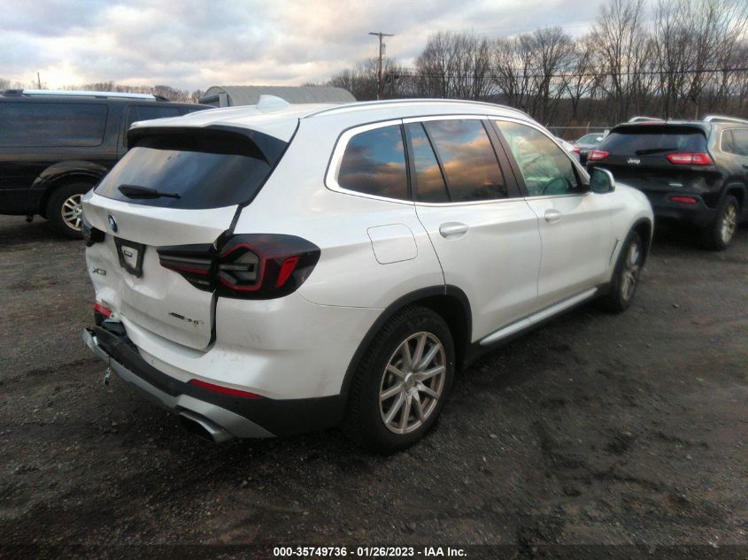 2022 BMW X3 XDRIVE30I VIN: 5UX53DP05N9J65067