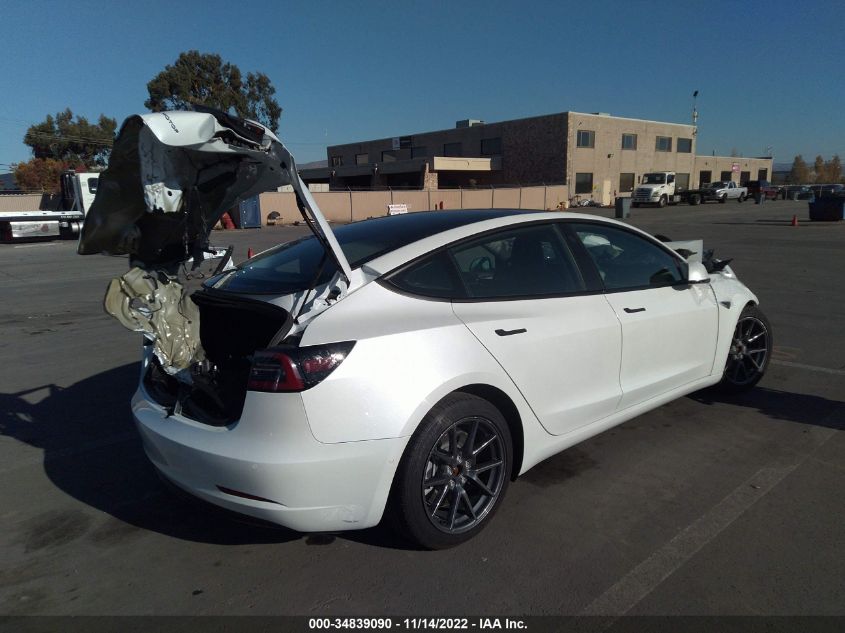 2022 TESLA MODEL 3 LONG RANGE VIN: 5YJ3E1EB3NF178279